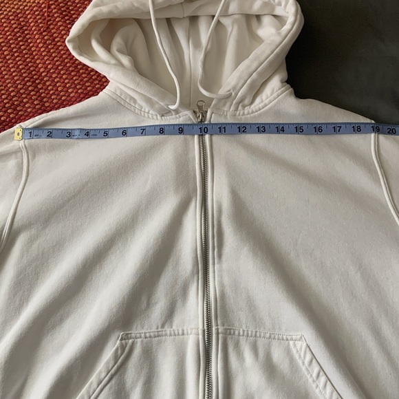 H&M SIZE XL White Zip-up Hoodie - Picture 4 of 12